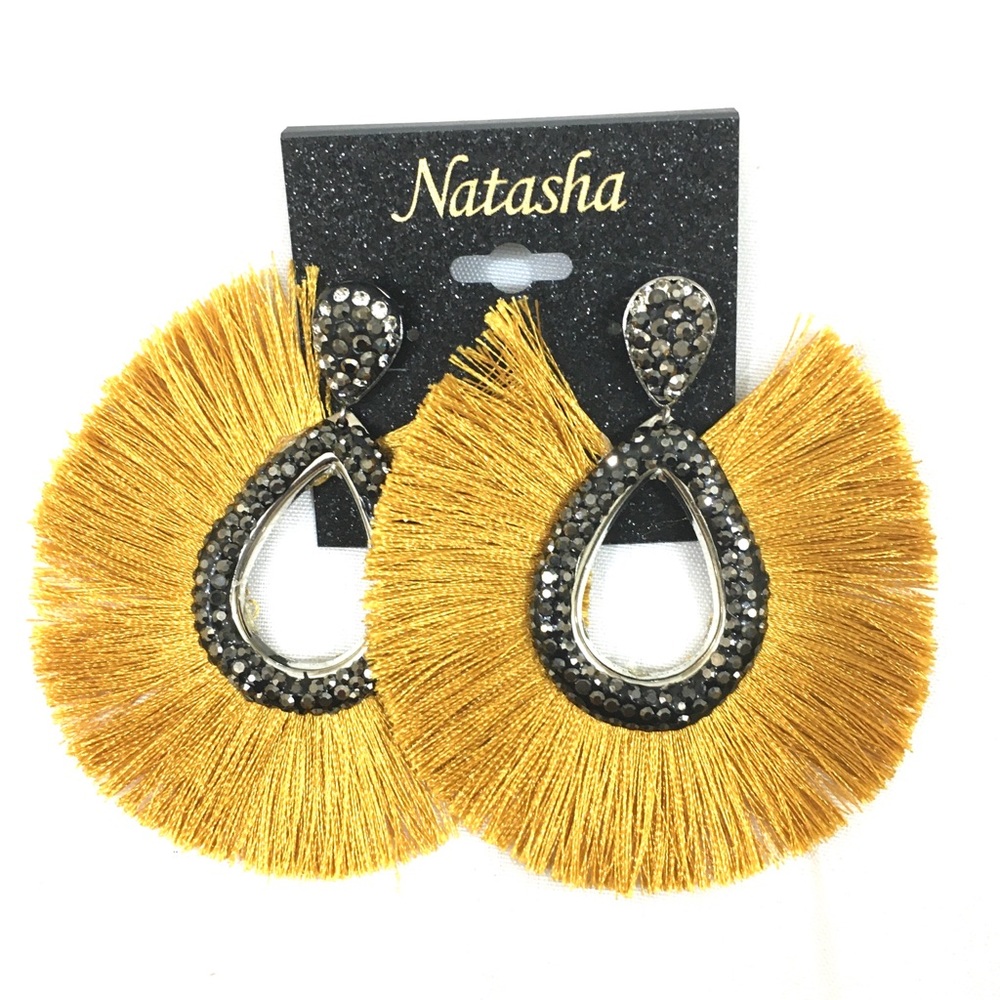 🆕 Natasha Silk Thread Fringe Earrings